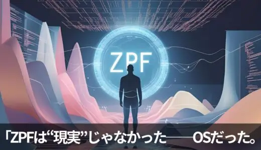 ✨ゼロ・ポイント・フィールドは“現実”じゃない。“OS”だった。 ―― 観念というCSSフィルターを超える方法