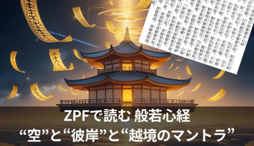 ZPF（ゼロ・ポイント・フィールド）視点で読む『般若心経』： 〜この世界の“構造マップ”は、すでに君の中にあった〜