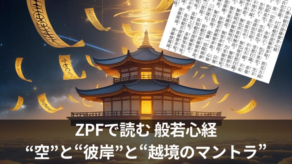 ZPF（ゼロ・ポイント・フィールド）視点で読む『般若心経』： 〜この世界の“構造マップ”は、すでに君の中にあった〜