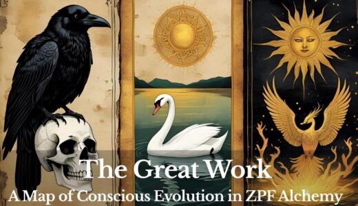 The Great Work in ZPF Alchemy —From Darkness to Gold & A Conscious Evolution Perspective on Nigredo, Albedo, and Rubedo