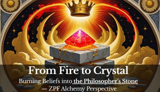 The Philosopher’s Stone in ZPF Alchemy — From Burning Beliefs to the Crystallization of the Great Work
