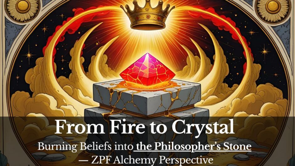 The Philosopher’s Stone in ZPF Alchemy — From Burning Beliefs to the Crystallization of the Great Work