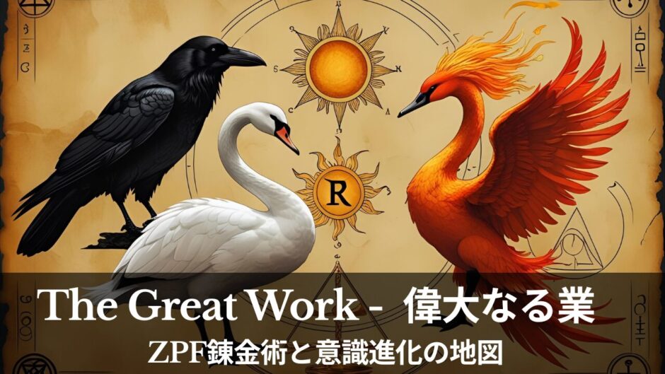 【ZPF的・錬金術再起動】The Great Work（偉大なる業）とは何か？──ニグレド・アルベド・ルベドを“意識進化”の視点で読み解く