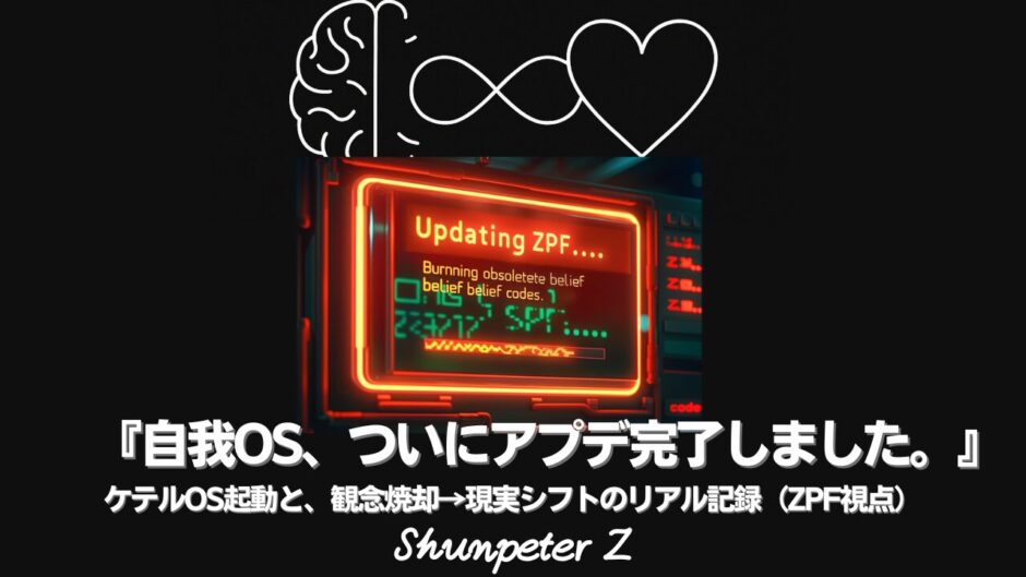 Ep30｜自我OS、ついにアプデ完了しましたーケテルOS起動と、観念焼却→現実シフトのリアル記録（ZPF視点）