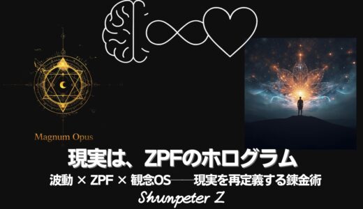Ep36｜ZPF錬金術 🔥Magnum Opus 01：現実の仕組み（ZPF視点からの再定義）
