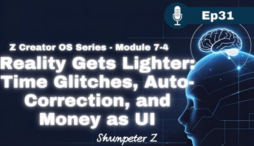 ZPF Echo EP31｜Z Creator OS Series – Module 7-4 —Reality Gets Lighter: Time Glitches, Auto-Correction, and Money as UI