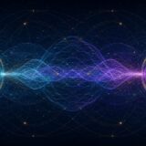 離れた二つの粒子を一つの量子状態として表現した量子もつれのイメージ