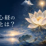 雨・太陽・土・虫・人の手との関係から咲く、光の糸で編まれた蓮